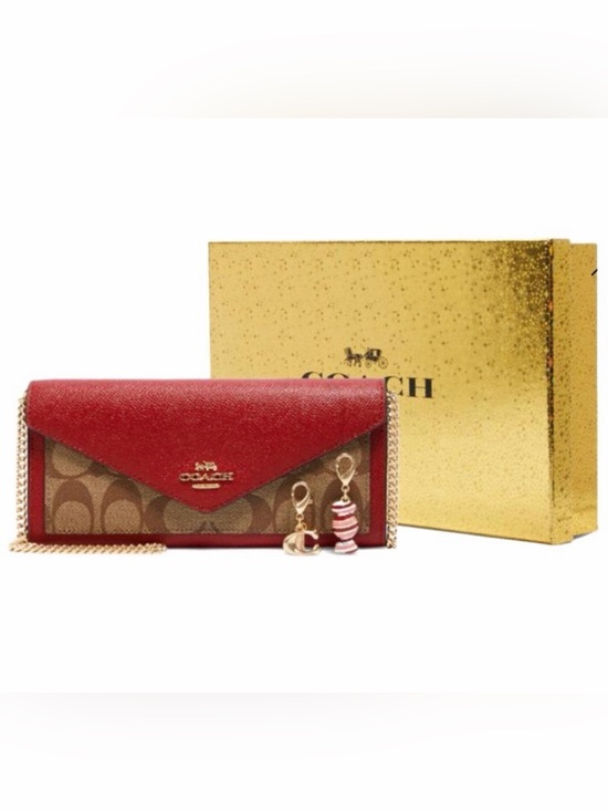 Coach Handbags - Coach Wallet w/ Chain Slim Envelope Gift Box